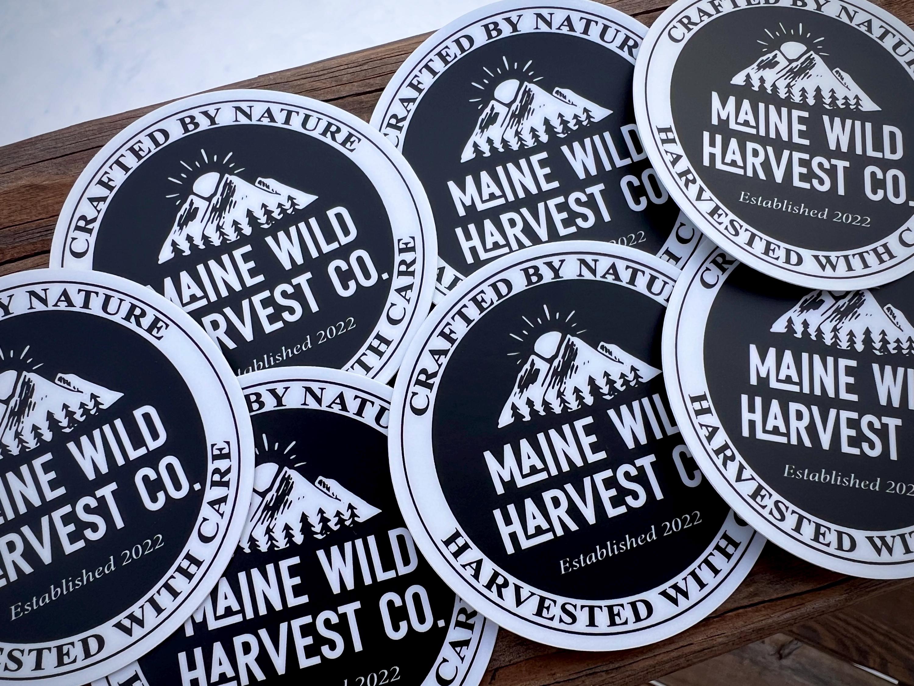 Maine Wild Harvest Company Sticker - 3” x 3”
