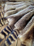 Maine Raccoon Pelt, Prime Northern Heavy Raccoon, Professionally Soft Tanned