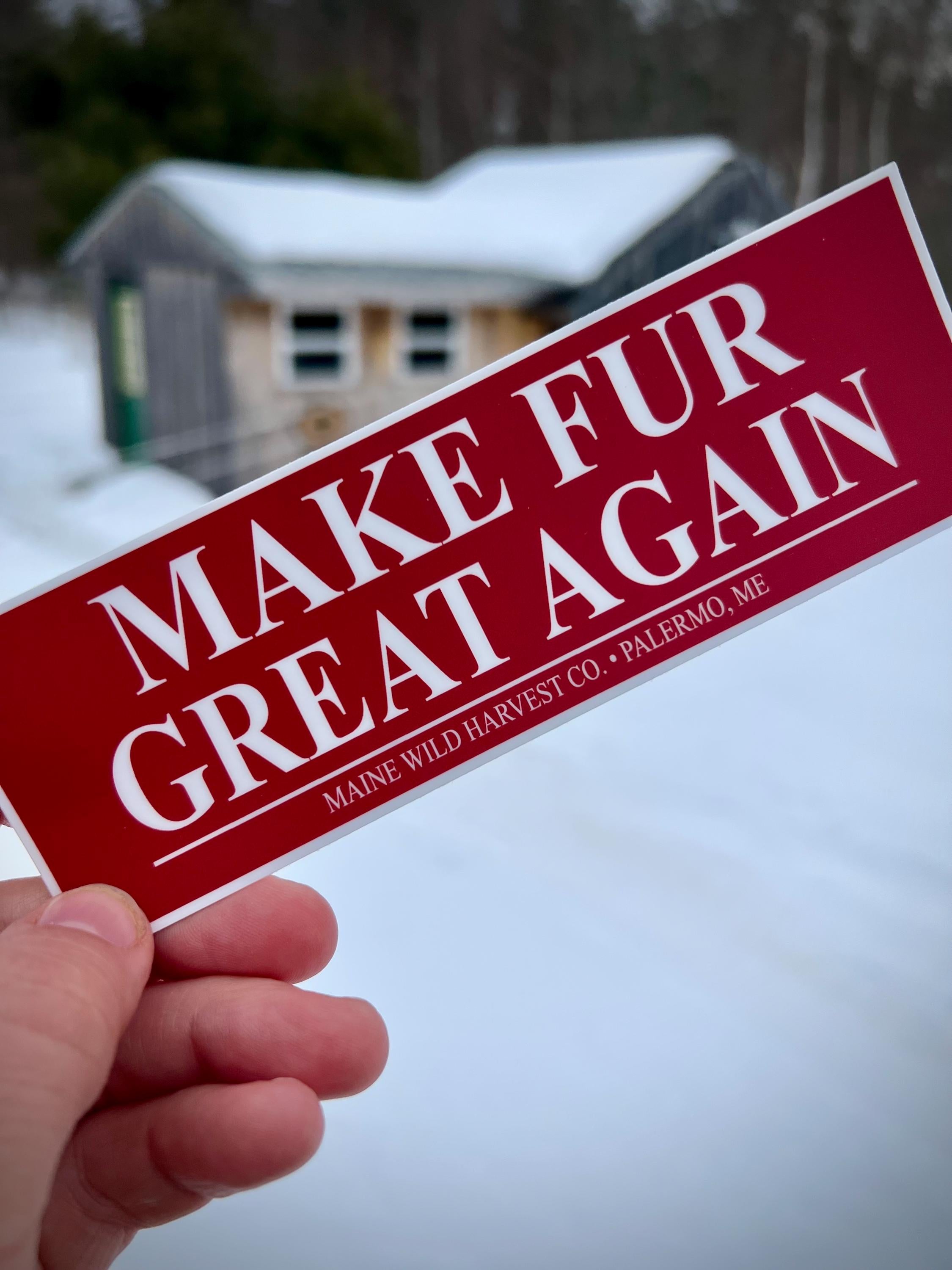Make Fur Great Again Sticker - Weatherproof Vinyl Decal (6”x 2")