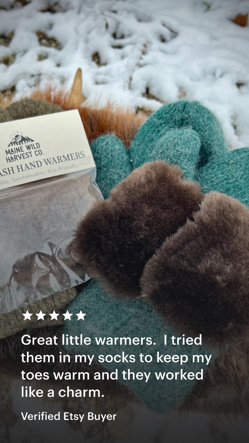 Youth Beaver Fur Hand and Foot Warmers - (Reusable)