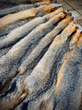 Maine Gray Fox Pelt, Prime, Northern, Professionally Soft Tanned