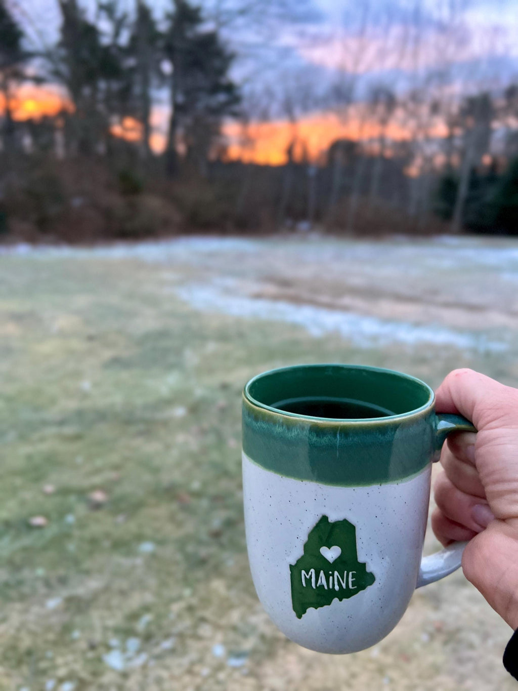 Maine Gift Set: Maine Mug, Chaga Tea, Beaver Fur Handwarmers and Maine Maple Syrup