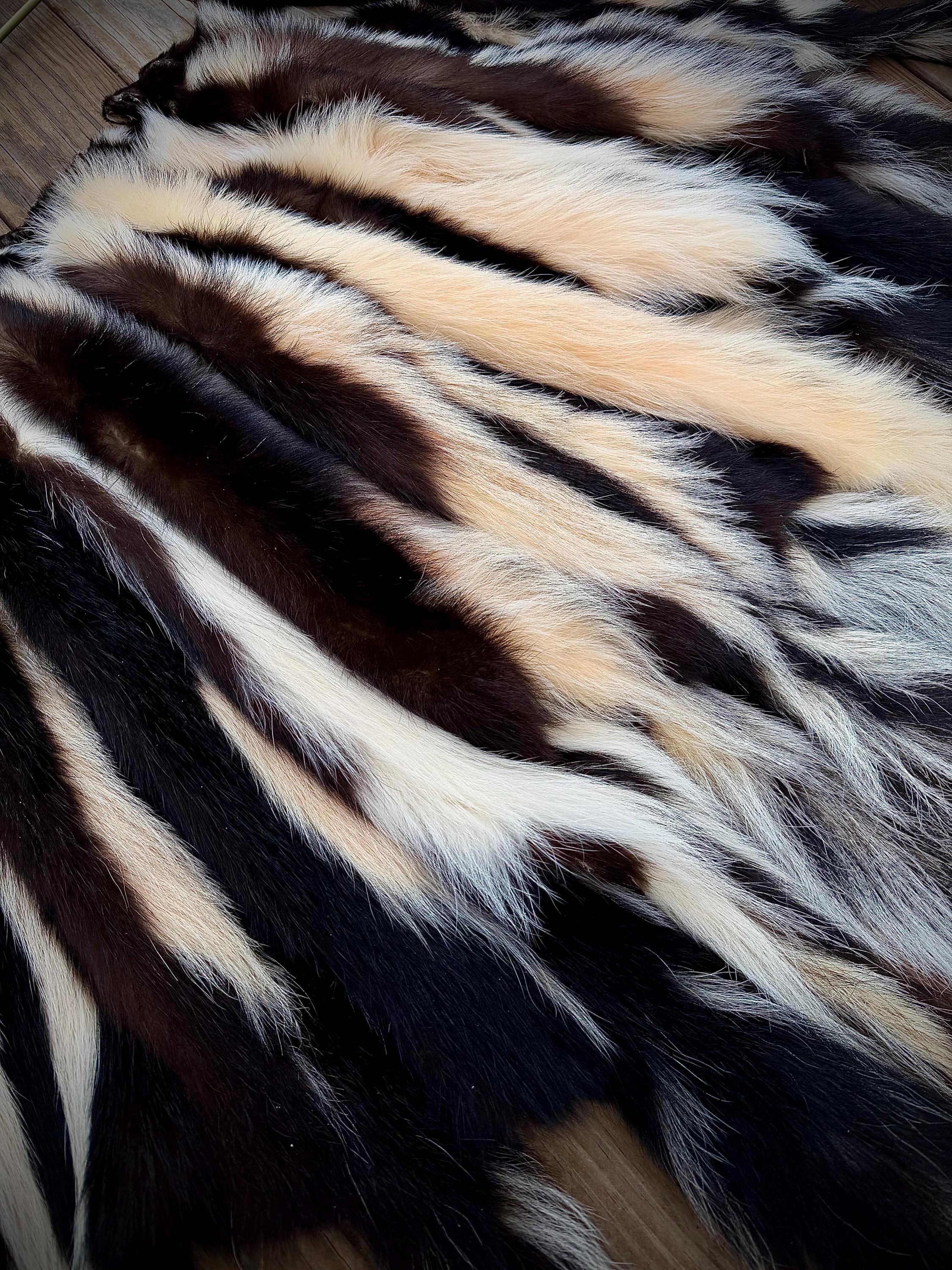 Maine Skunk Pelt, Prime Northern Skunk, Professionally Soft Tanned