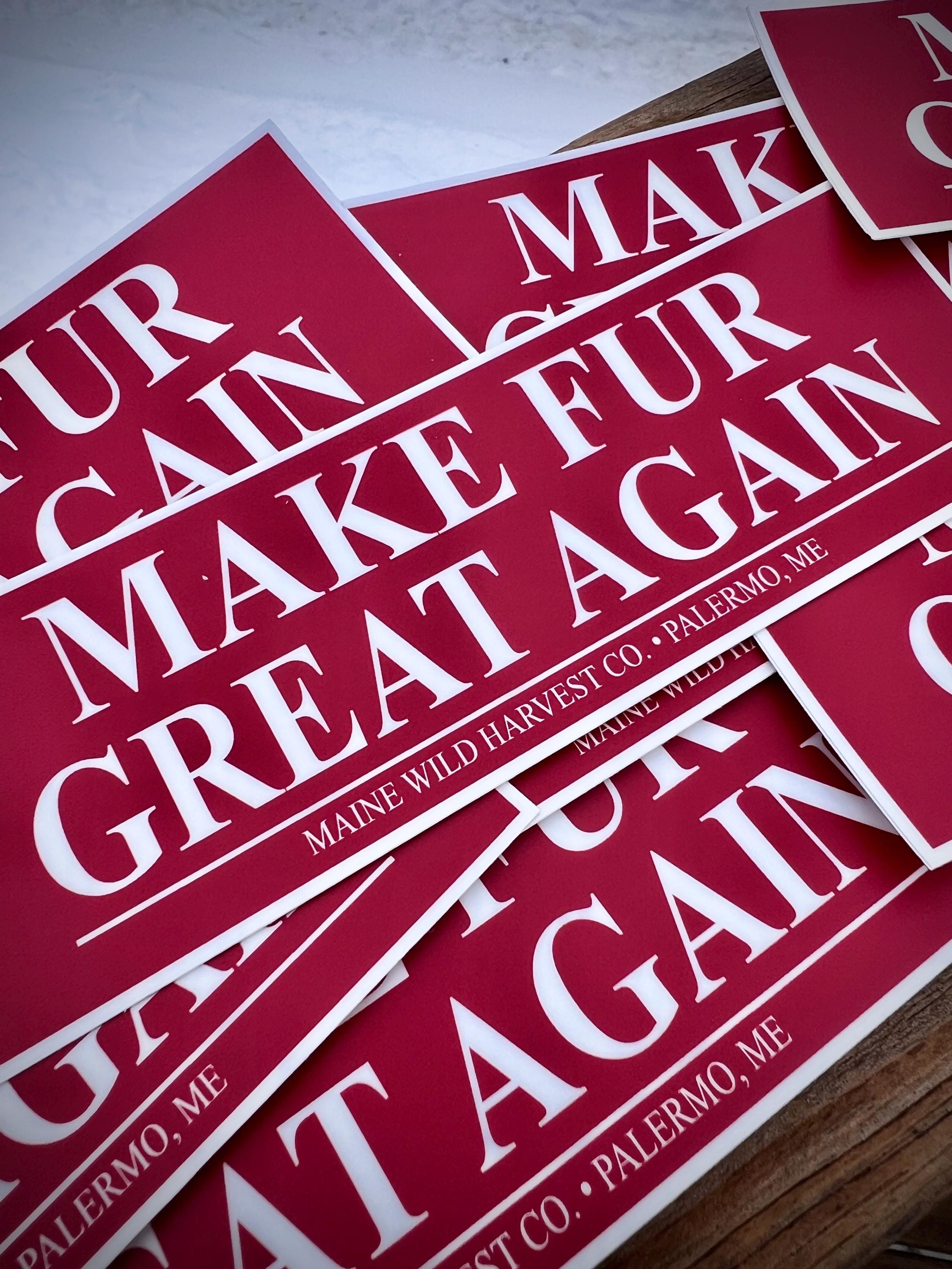 Make Fur Great Again Sticker - Weatherproof Vinyl Decal (6”x 2")